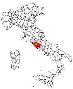 Mapa de Roma, Italia