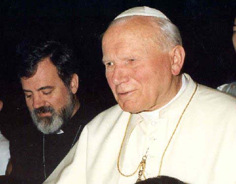 Fr Tomas Del Valle & His Holiness John Paul II Nov. 1998