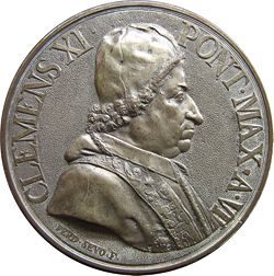 Moneda del Papa Clemente XI