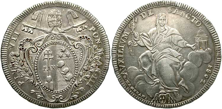 Monedas del Papa Pio VII